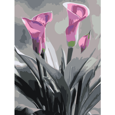 Картина по номерам Розовые каллы на стену Палитра забав
