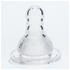 Соска силиконовая, антиколиковая, от 3 мес, средний поток, фасовка 20 шт