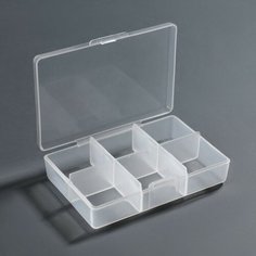 Органайзер для декора, 6 ячеек, 9 × 6 × 2 см, прозрачный Нет бренда