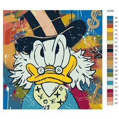 Картина по номерам V-274 "Стрит арт. Скрудж Макдак", 80x80 см Brushes Paints