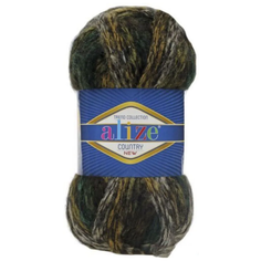 Пряжа Alize Country, 20 % шерсть, 55 % акрил, 25 % полиамид, 100 г, 34 м, 5 шт., 5566 сосновый лес