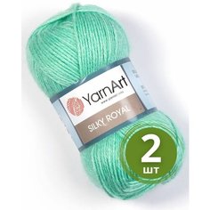 Пряжа YarnArt Silky Royal (ЯрнАрт Силк Роял) 2 мотка цвет 440, Весна, 35% шелковая вискоза, 65% мериносовая шерсть, 50г, 140 м