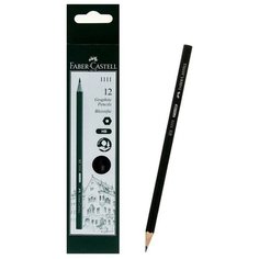 Карандаш чёрнографитный Faber-Castell 1111 HB шестигранный, в картонной коробке