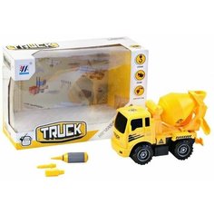 Детская машинка - конструктор винтовой Бетономешалка, 15х10х8 см Нет бренда