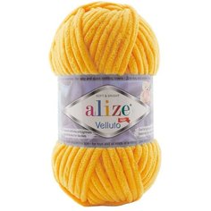 Пряжа Alize Velluto жёлтый (216), 100%микрополиэстер, 68м, 100г, 1шт