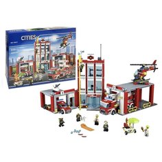 Конструктор Cities City (Сити) Пожарная часть 958 деталей Lion King