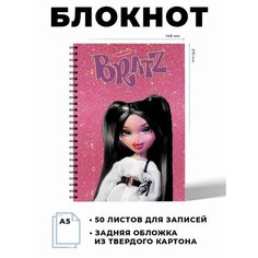 Тетрадь в клетку куклы Братц