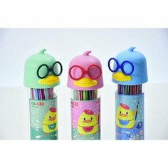 Фломастеры 18 цветов, в пластиковом пенале, Утка в очках Китай