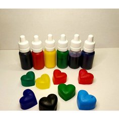 Комплект красителей для мыла немигрирующих концентрированных, 6 шт Max Mold