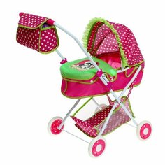 Коляска для кукол «Счастливый карапуз» универсальная, с корзиной и сумкой Happy Valley