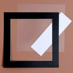 Паспарту размер рамки 20 × 20, прозрачный лист, клейкая лента, цвет чёрный Мастер