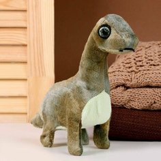 Мягкая музыкальная игрушка "Динозаврик", 20 см, цвет темно-зеленый Made in China