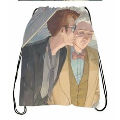 Сумка-мешок для обуви Благие знамения, Good Omens №9 Migom
