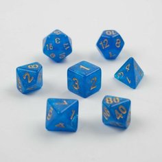 Набор кубиков для D&D (Dungeons and Dragons, ДнД) "Время игры", серия: D&D, 7 шт Gold Market
