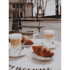 Картина по номерам Капучино и круассаны в Париже 40х50 см АртТойс