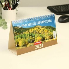 Календарь настольный, домик "Гармония природы" 2024, 20х14 см Нет бренда
