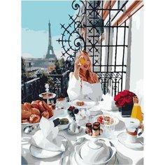 Картина по номерам Романтический завтрак в Париже 40х50 см АртТойс