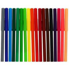 Фломастеры 18 цветов классические Каляка-Маляка, круглый корпус, картонная упаковка, 3+