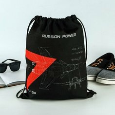 Мешок, сумка для обуви, сменки, сменной Russian power, 41 х 31 см Нет бренда