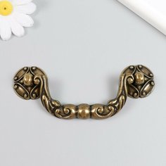 Ручка для шкатулки латунь "Антиквариат. Корни" 5,5х12,8х1,2 см Россия