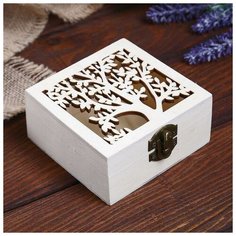 Шкатулка дерево под роспись "Дерево" 4,7х9,8х9,8 см