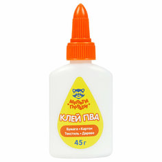 Клей ПВА Мульти-Пульти "Енот на Кубе", 45г, дисплей бокс - 24 шт.