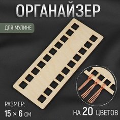 Органайзер для ниток мулине на 20 цветов, 15 × 6 см Мастер