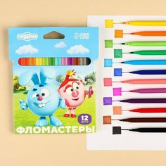 Фломастеры "Смешарики", 12 цветов, вентилируемый колпачок Gold Seller
