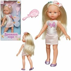Кукла ABtoys Времена года 32 см в белой кофте без рукавов и бледно-розовой юбке Китай