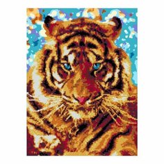 Алмазная мозаика, 30 × 40 см, частичное заполнение «Игривый тигр» Lori