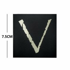 Нашивка шеврон (патч) с липучкой №63, V 7 см вариант 3 Mpsaler