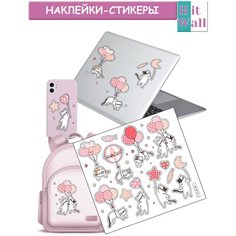 Набор детских стикеров Hit Wall "Милые котики" на телефон ноутбук мебель или стекло