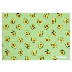 Альбом для рисования А4, 40 листов на скрепке "Авокадо", обложка мелованный картон, внутренний блок офсет 100 г/м² Calligrata