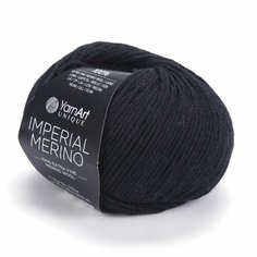 Пряжа YARNART Imperial Merino YarnArt, черный - 3301, 100% мериносовая шерсть Extra fine, 10 мотков, 50 г, 100 м.