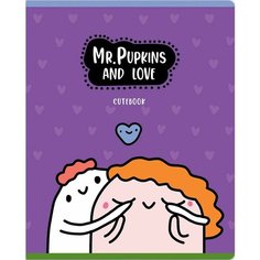 Тетрадь 48л, клетка MESHU "Mr. Pupkins", выб. лак, твин-лак, ассорти.