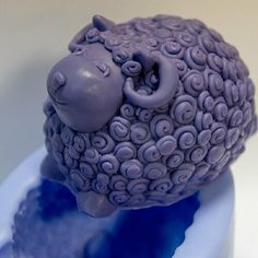 Силиконовая форма для мыла Овечка 3D, для свечей, гипса 1шт 7 х 5,5 х 4,5 см Нет бренда