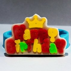 Силиконовая форма для мыла С днем рождения, для свечей гипса 1шт 9 х 5,5 х 1 см Нет бренда