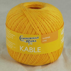 Пряжа Семеновская МШФ Kable (Кабле) 100% хлопок 5 шт. х100г 430м №31663 дыня