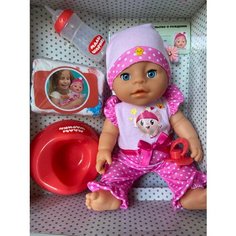 Кукла пупс для девочки говорящая развивающая baby с одеждой Карапуз