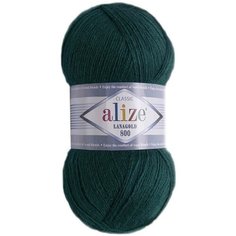 Пряжа Alize Lanagold 800 темная морская волна (426), 51%акрил/49%шерсть, 800м, 100г, 2шт