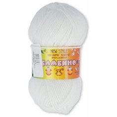 Пряжа Камтекс Бамбино белый (205), 65%акрил/35%шерсть мериноса, 150м, 50г, 3шт