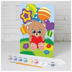 Картина по номерам «Мишутка» 20х28,5 см Школа талантов