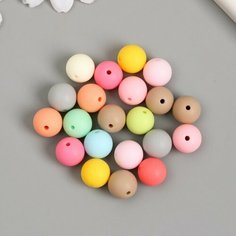 Бусины для творчества пластик "Макаруны" матовые d=1,2 см набор 20 гр Арт Узор