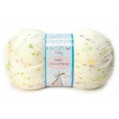 Пряжа NAKO BABY TWEED (NAKO), зел-желт - 31503, 100% премиум акрил, 5 мотков, 100 г, 230 м.