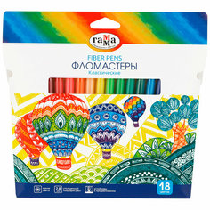 Фломастеры 18 цв. Классические смываемые 356544/ гамма Gamma