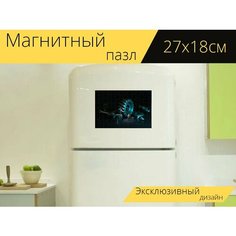 Магнитный пазл "Машиностроение, механизм, миниатюрные фигурки" на холодильник 27 x 18 см. Lots Prints