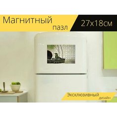 Магнитный пазл "Зеленушка, зяблик, птица" на холодильник 27 x 18 см. Lots Prints
