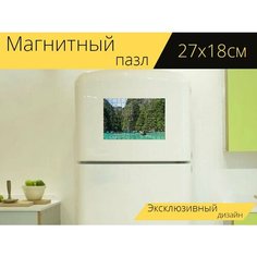 Магнитный пазл "Тур по острову пхи пхи, пхукет, таиланд" на холодильник 27 x 18 см. Lots Prints