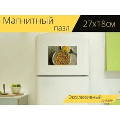 Магнитный пазл "Пыльца пчелиная, цветочная пыльца, натуральный продукт" на холодильник 27 x 18 см. Lots Prints