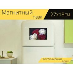Магнитный пазл "Роза, цвести, цветок" на холодильник 27 x 18 см. Lots Prints
